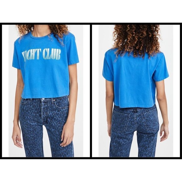 💕MOTHER💕 The Short Sleeve Slouch Tee Yacht Club Graphic Tee Blue XS NWT - Picture 11 of 16